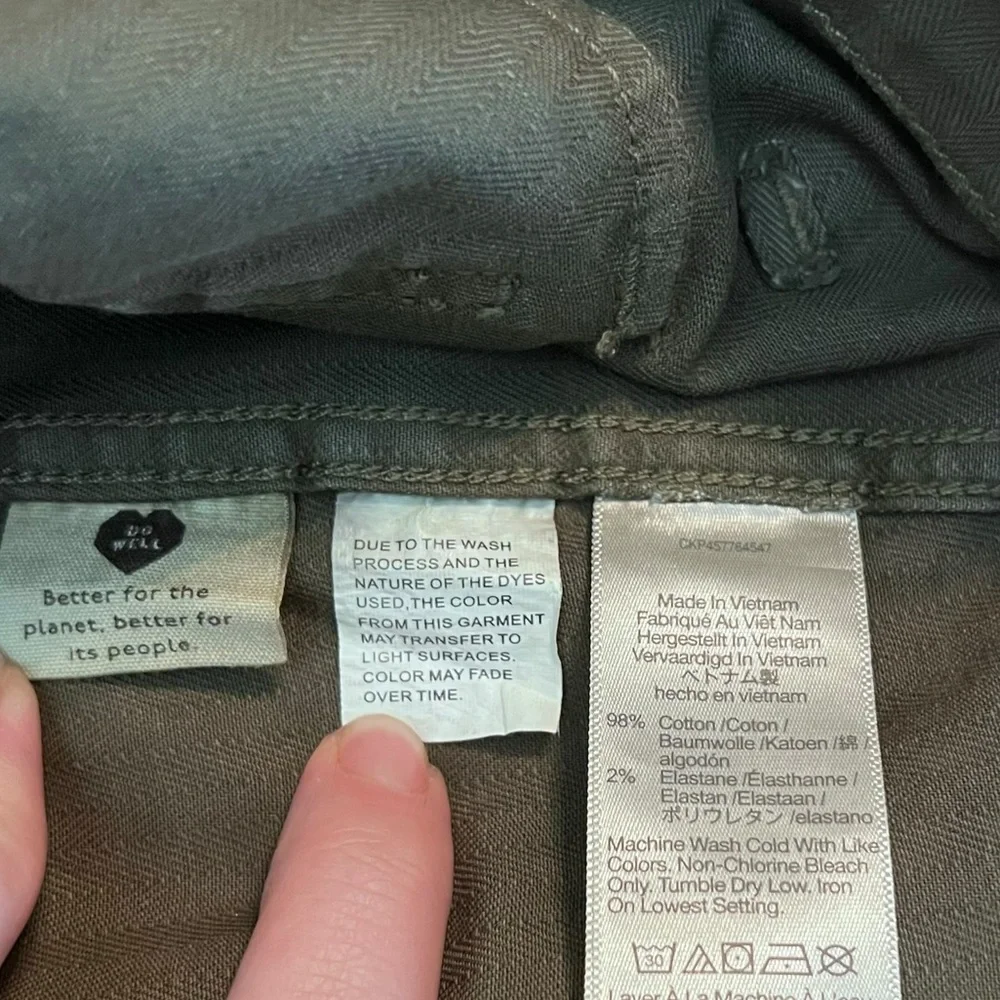 Madewell Forest Green Utility Chino Pants Size 27 High Rise‎